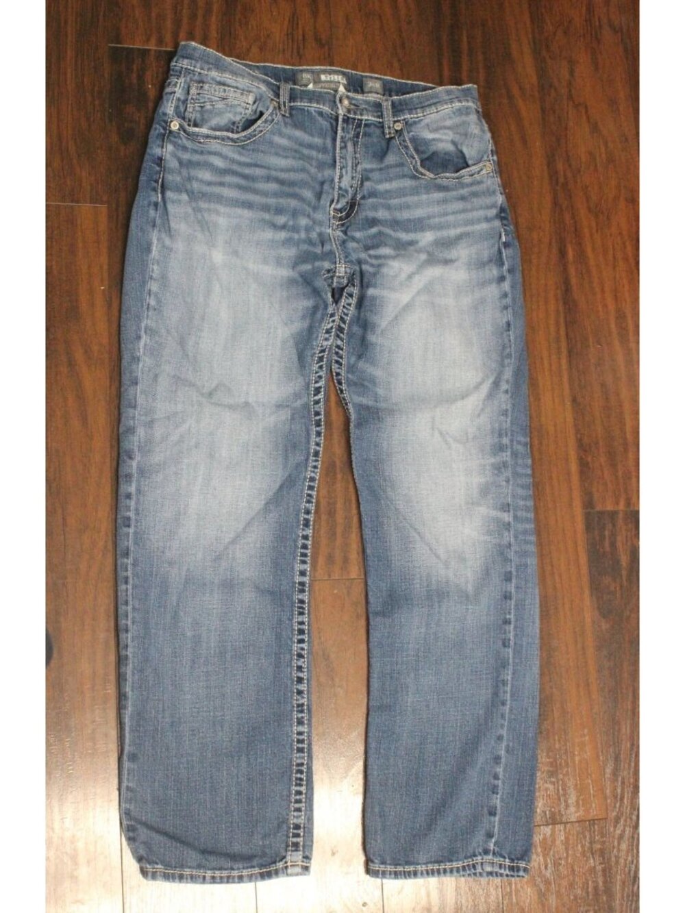 BKE Tyler Mens Straight Leg Jeans 36R Medium Wash Denim Classic Fit